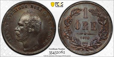 1870 Öre MS64BN