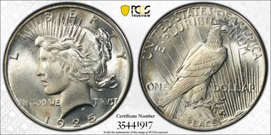 1925 $1 MS66