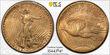 1925-S $20 AU58