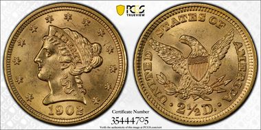 1902 $2.50 MS64+