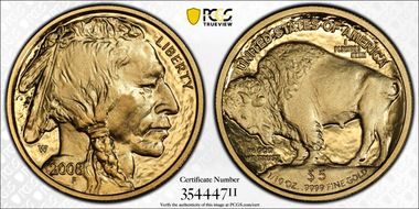 2008-W $5 American Buffalo .9999 Fine Gold PR69DCAM