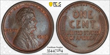 1916 1C MS65BN