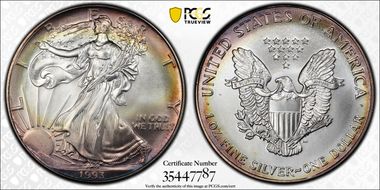 1993 $1 Silver Eagle MS67