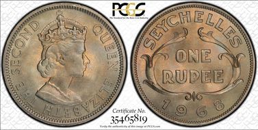 1968 Rupee MS65