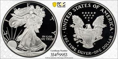 1994-P $1 Silver Eagle PR70DCAM