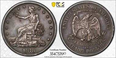 1878-CC T$1 Trade AU50