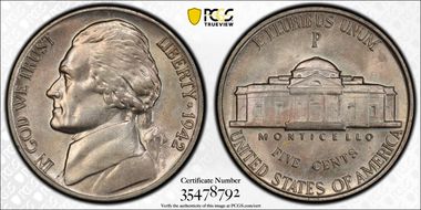 1942-P 5C Silver MS65