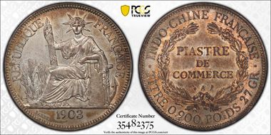 1903-A Piastre Lec-286 AU55