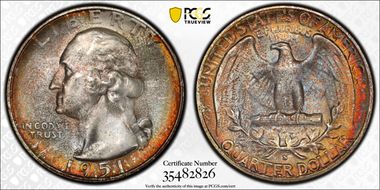 1951-S 25C MS66+