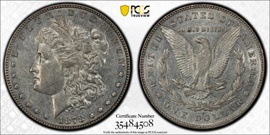 1878 7TF $1 VAM 123 AU50