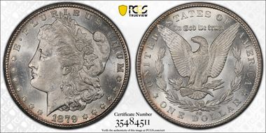 1879-CC $1 VAM 3, Capped Die MS63