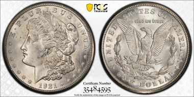 1921-S $1 VAM 1B-4, Thorn Head MS63