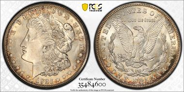 1921-S $1 VAM 1B-6, Thorn Head MS65