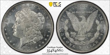 1878 8TF $1 VAM 14.8 Spiked Eye MS63PL