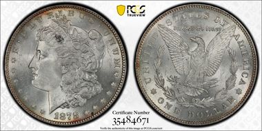 1878 7TF $1 VAM 188, Washed Out L MS63