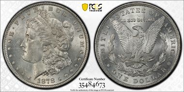 1878 7TF $1 R79 VAM 220 Tripled R MS62