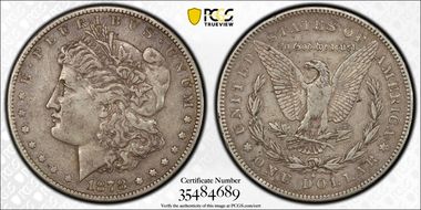 1878-S $1 VAM 62, Long Arrow Shaft XF40