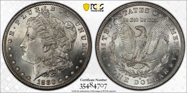 1880/79-O $1 VAM 4, Crossbar MS63