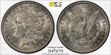 1882-O/S $1 VAM 4, O/S Recessed MS63