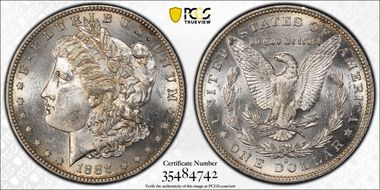 1888-S $1 VAM 6A(1B) Pitted Rev MS62