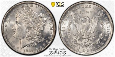 1889-O $1 VAM 2, Oval O MS61