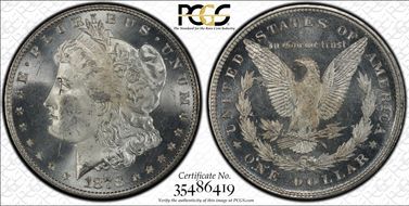 1878 8TF $1 VAM 14.4, Concave Reverse MS64