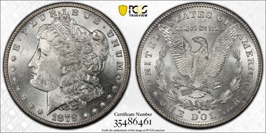 1879-S $1 VAM 39, Rev. of 1878 MS62