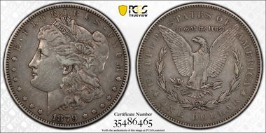 1879-S $1 VAM 50, Rev. of 1878 XF40