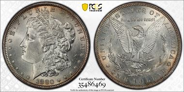 1880 $1 VAM 29 Checkmark MS63