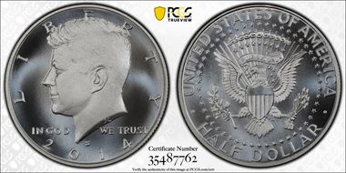 2014-S 50C Enhanced - Silver 50th Anniversary Set MS70