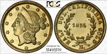 1856 G50C BG-434 S.S. Central America #2 (with Pinch) MS67+ PL
