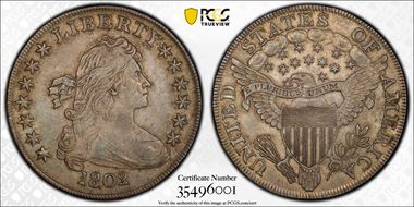 1802/1 $1 BB-232, NarrowDate AU55+