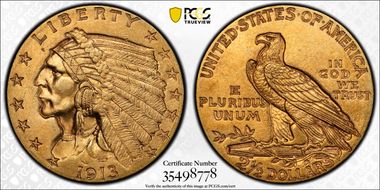 1913 $2.50 MS63
