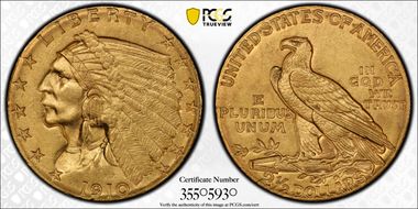1910 $2.50 MS63