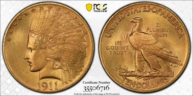 1911 $10 MS65