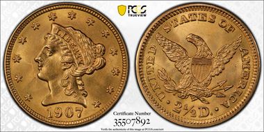 1907 $2.50 MS65
