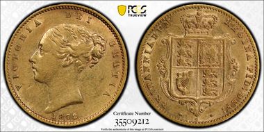 1872-S 1/2 Sov S-3862A AU55