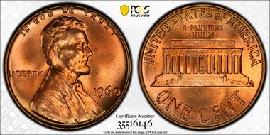 1960 1C Large Date MS67RD