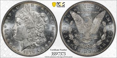 1879-S $1 VAM 46, Rev. of 1878 MS62