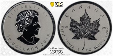 2018 $50 30th Ann. of The SML  Incuse Reverse Proof PR69