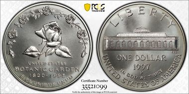 1997-P $1 Botanical MS70
