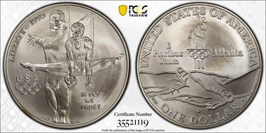 1995-D $1 Gymnastics MS69