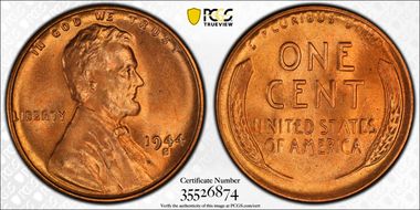 1944-S 1C MS66+ RD