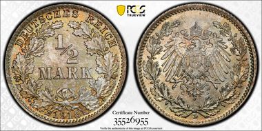 1918-E 1/2 Mk J-16 MS67