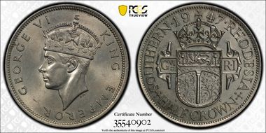 1947 1/2 Cr KM-15b MS63