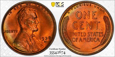 1938-D 1C MS67+ RD