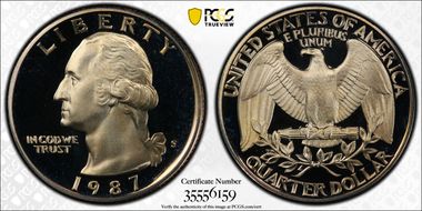 1987-S 25C PR69DCAM