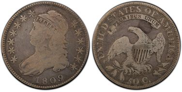 1809 50C Overton 101 XXX Edge VG8