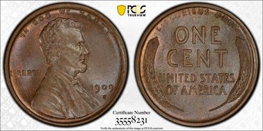 1909-S 1C Lincoln MS64BN