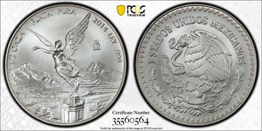 2014-Mo 1/2 oz Libertad Ag MS69